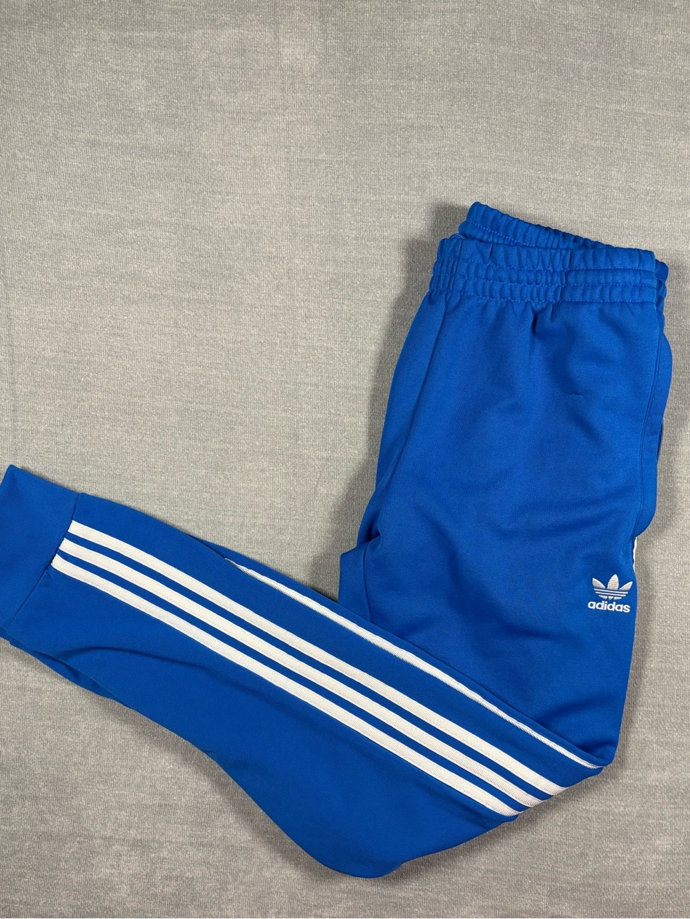 adidas Kids Royal Blue Joggers with White 3-Stripes